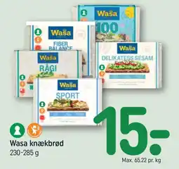 REMA 1000 Wasa knækbrød tilbud