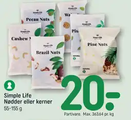 REMA 1000 Simple Life Nødder eller kerner tilbud