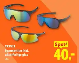 Lidl CRIVIT Sportsbriller inkl. udskiftelige glas tilbud