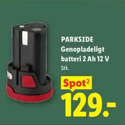 Lidl PARKSIDE Genopladeligt batteri 2 Ah 12 V tilbud