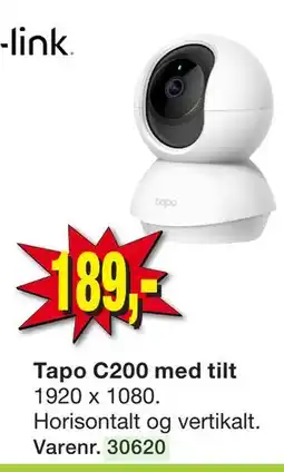 Harald Nyborg Overvågningskamera Tapo C200 med tilt tilbud