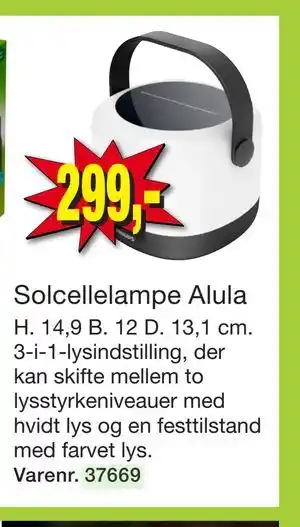 Harald Nyborg Solcellelampe Alula tilbud