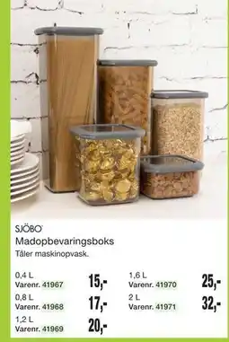 Harald Nyborg SJÖBO Madopbevaringsboks tilbud