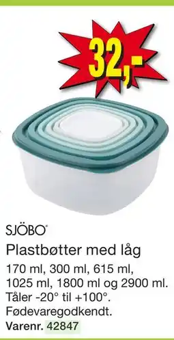 Harald Nyborg SJÖBO Plastbøtter med låg tilbud