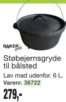 Harald Nyborg Støbejernsgryde til bålsted tilbud