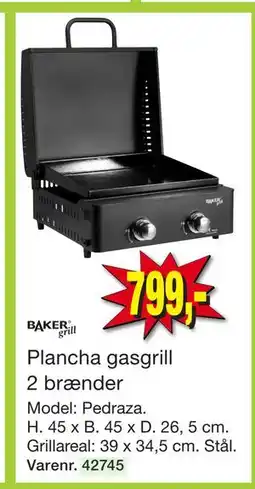 Harald Nyborg Plancha gasgrill 2 brænder tilbud