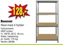 Harald Nyborg Reol med 4 hylder tilbud