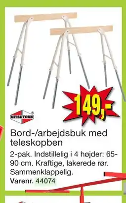 Harald Nyborg Bord-/arbejdsbuk med teleskopben tilbud