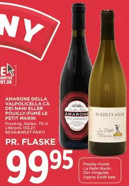 MENY Amarone della Valpolicella / Pouilly-Fumé Le Petit Marin tilbud