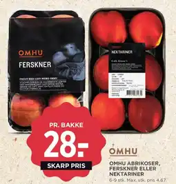 MENY OMHU ferskner eller nektariner tilbud