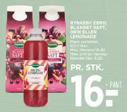MENY Rynkeby saft / lemonade tilbud