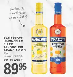 MENY Ramazzotti Limoncello eller Arancia 0.0% tilbud