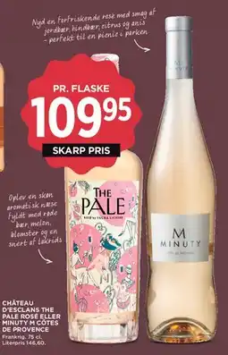 MENY Château d'Esclans The Pale Rosé eller Minuty 6 Côtes de Provence tilbud