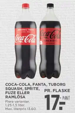 MENY Coca‑Cola / Fanta / Tuborg osv. (flasker) tilbud
