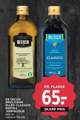 MENY De Cecco olivenolie tilbud