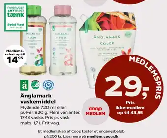 SuperBrugsen Änglamark vaskemiddel tilbud