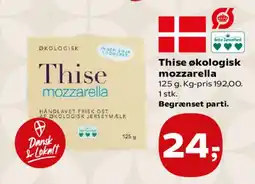 SuperBrugsen Thise økologisk mozzarella tilbud