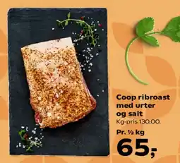 SuperBrugsen Coop ribroast med urter og salt tilbud