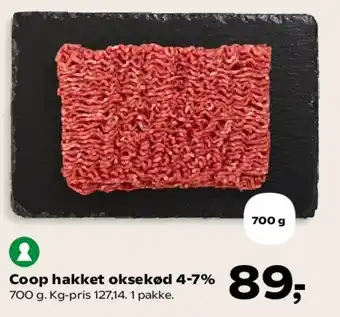 SuperBrugsen Coop hakket oksekød 4-7% tilbud