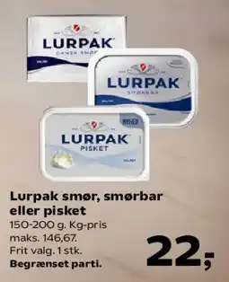 SuperBrugsen Lurpak smør, smørbar eller pisket tilbud