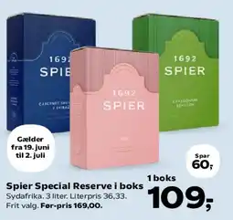 SuperBrugsen Spier Special Reserve i boks tilbud
