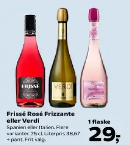 SuperBrugsen Frissé Rosé Frizzante eller Verdi tilbud