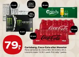 SuperBrugsen Carlsberg, Coca-Cola eller Monster tilbud