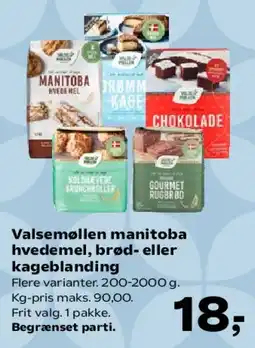 Kvickly Valsemøllen manitoba hvedemel / brød- eller kageblanding tilbud