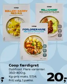Kvickly Coop færdigretter tilbud