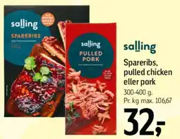 Føtex Salling Spareribs / Pulled (pork eller chicken) tilbud