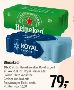 Føtex Heineken / Royal Export ølpakke tilbud