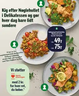 Føtex Kyllingespyd med kartofler, Mexicansk risret og Laks med grønt tilbud