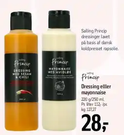 Føtex Princip Dressing eller mayonnaise tilbud