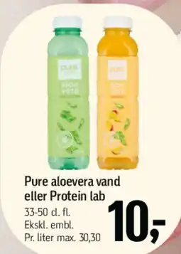 Føtex Pure aloe vera vand eller Protein lab tilbud