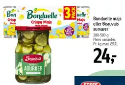Føtex Bonduelle majs eller Beauvais suvarrer tilbud