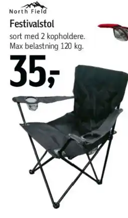 Føtex Festivalstol (sort) tilbud