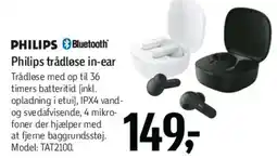 Føtex Philips trådløse in-ear høretelefoner tilbud