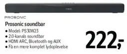 Føtex Prosonic soundbar (PS30W23) tilbud