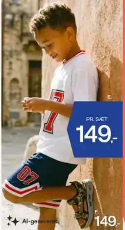 Føtex T-shirt og shorts (sæt) tilbud