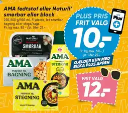 Bilka AMA fedtstof eller Naturli' smørbar/block tilbud