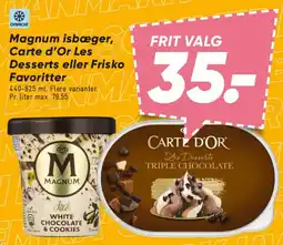 Bilka Magnum, Carte d'Or eller Frisko is tilbud