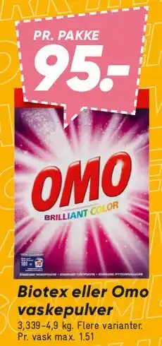Bilka OMO Brilliant Color vaskepulver tilbud