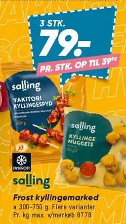 Bilka Salling kyllingevarianter - 3 stk. for 79,- tilbud