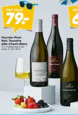 Bilka Fournier Pinot Noir / Touraine / Chenin Blanc Calvet Cremant eller Bourgogne tilbud