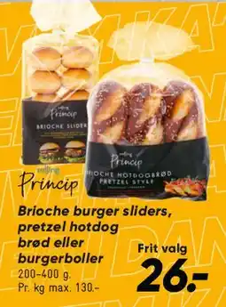 Bilka Brioche burger sliders / Pretzel hotdog tilbud