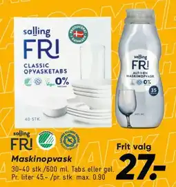 Bilka FRI - maskinopvask tilbud