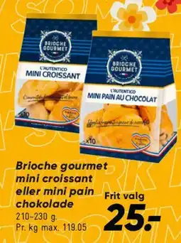 Bilka Brioche gourmet - mini croissant / mini pain au chocolat tilbud