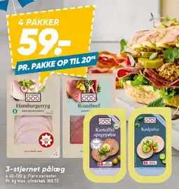 Bilka 3-stjernet pålæg (4 pakker 59,-) tilbud