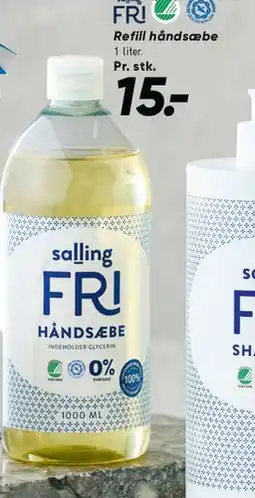 Bilka salling FRI refill håndsæbe tilbud