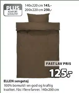 JYSK ELLEN sengesæt tilbud